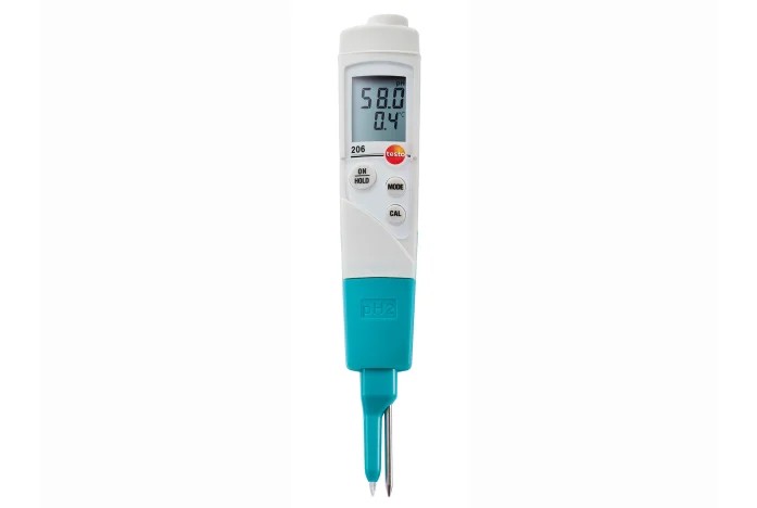 testo 206 pH2 - 酸碱度/温度测量入门级套装,适用于液体物质