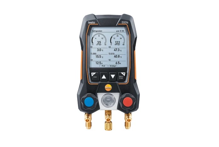 德图 testo 550s 基本套装 - 智能数显冷媒表，搭配有线钳形温度探头